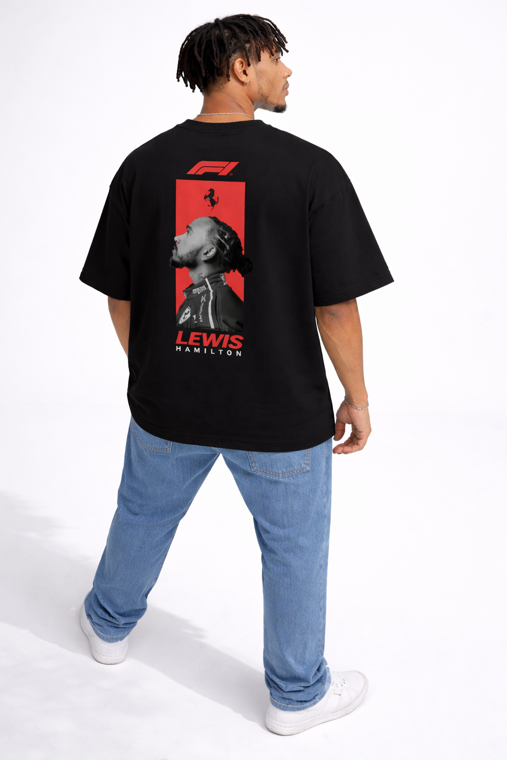 F1 Edition - Lewis Hamilton Black T-Shirt ā Streetwear Edition