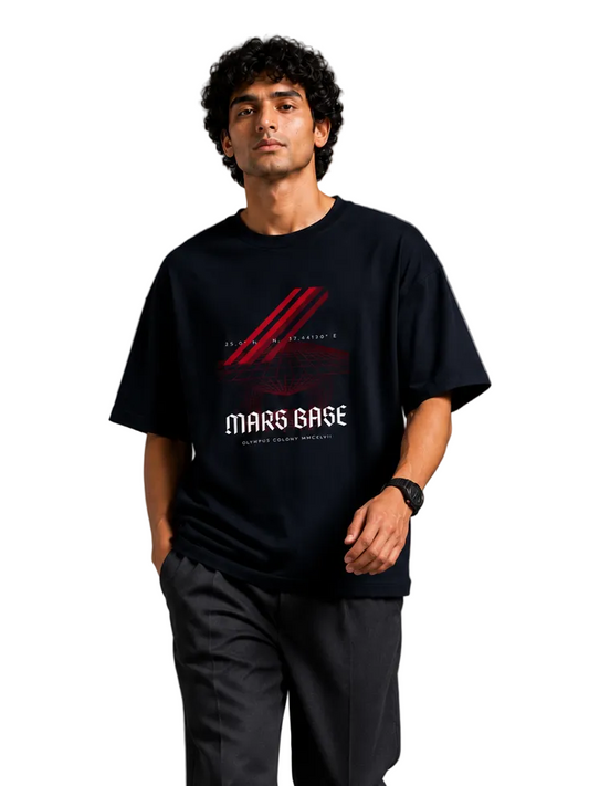 Mars Base – Olympus Colony 2147 Premium Terry Oversized Tee