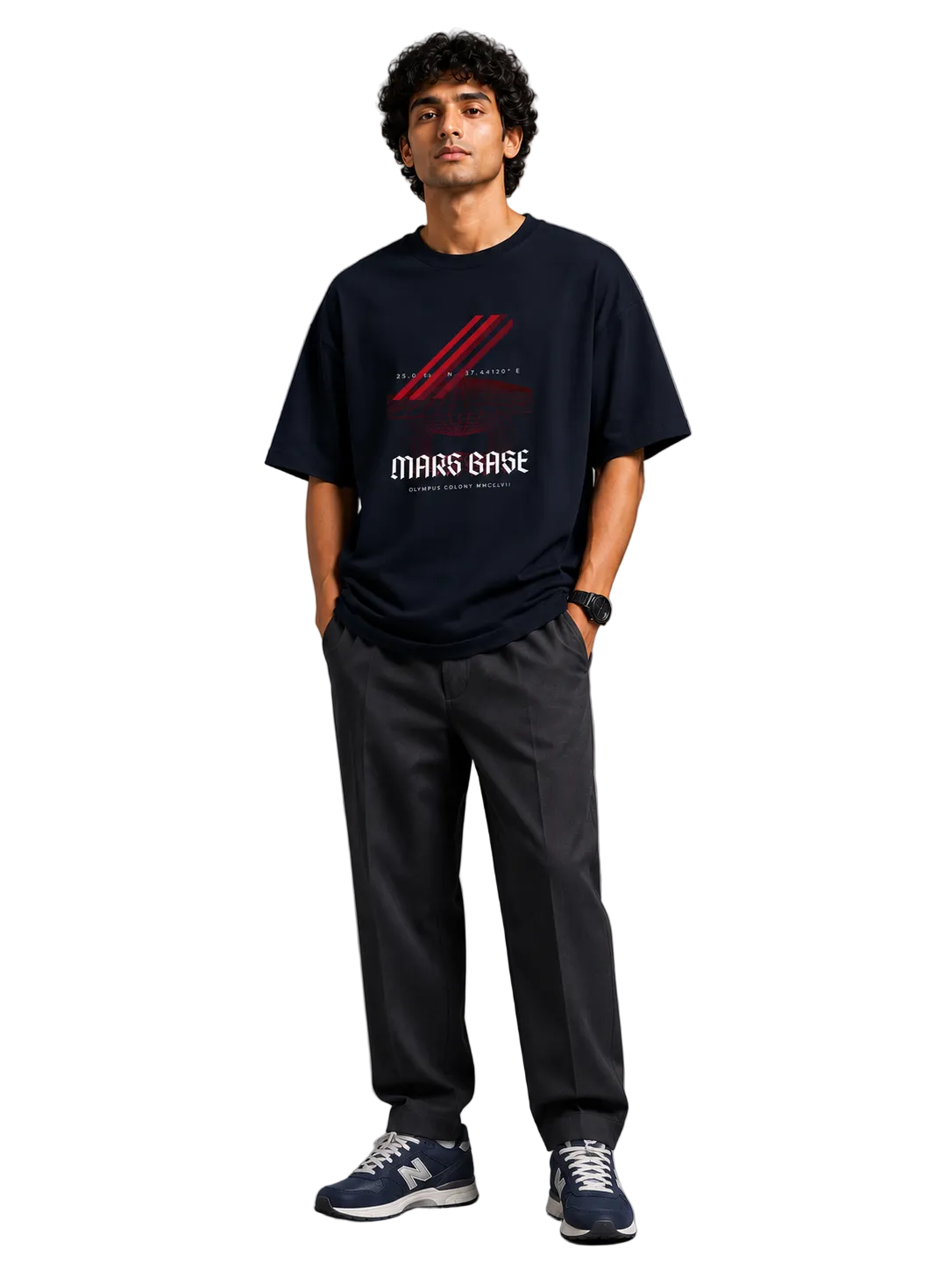 Mars Base – Olympus Colony 2147 Premium Terry Oversized Tee