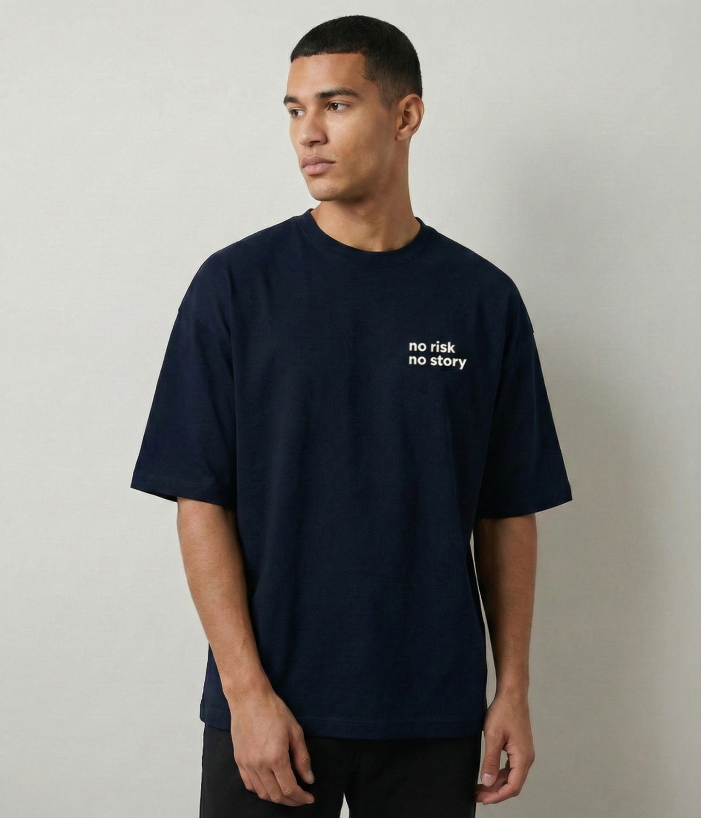 No Risk - Unisex Terry Oversized Tee.