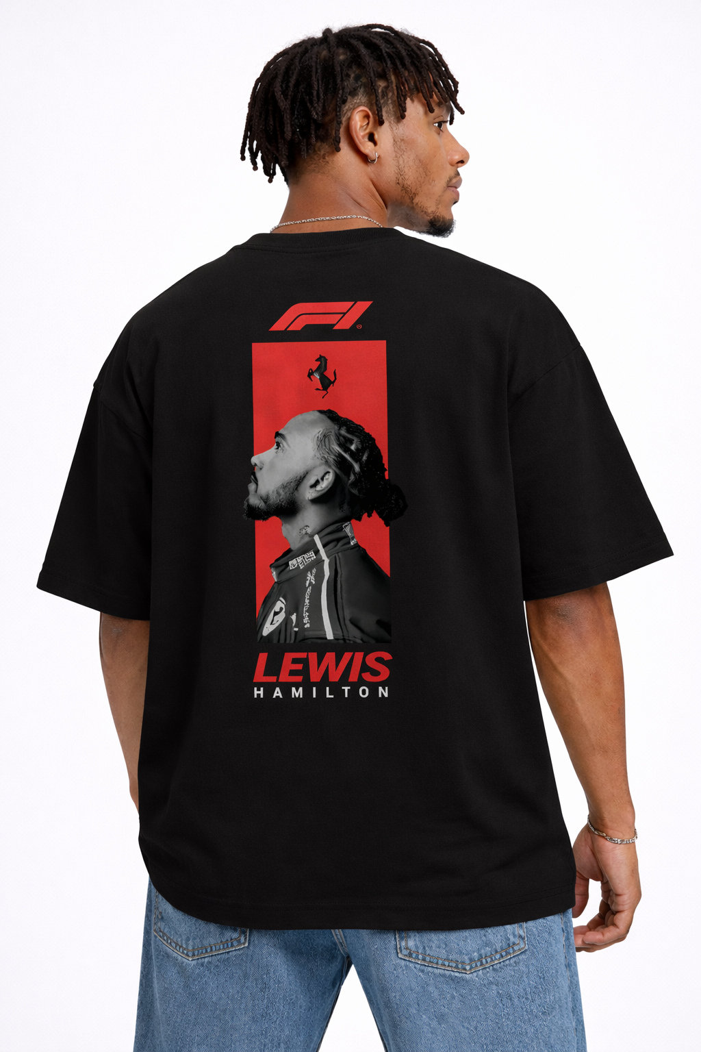 F1 Edition -  Lewis Hamilton Black T-Shirt – Streetwear Edition