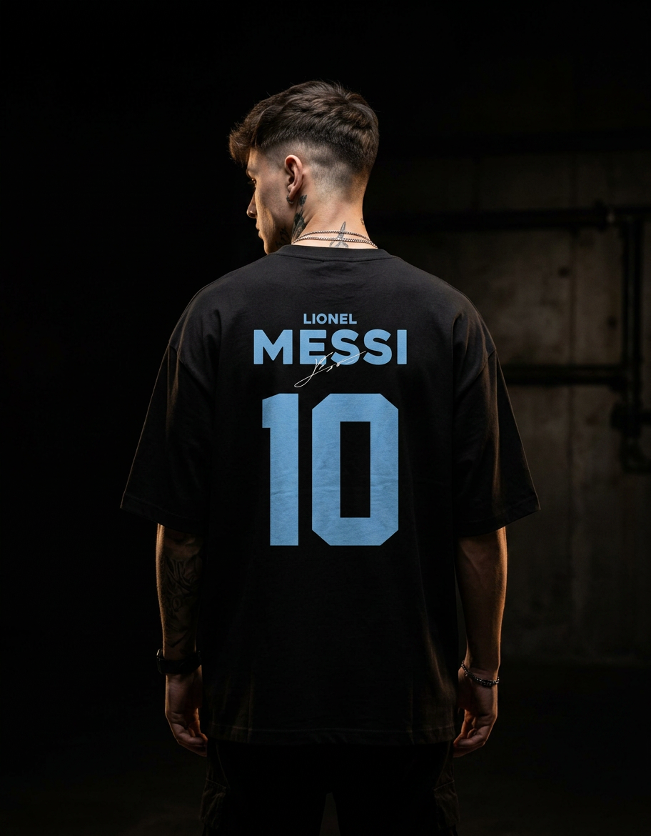Lionel Messi - Unisex Terry Oversized Tee