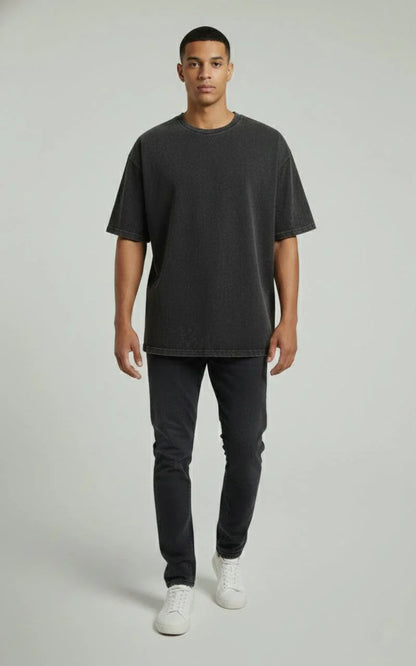 Spider Back - Unisex Acid Washed Oversized Tee.