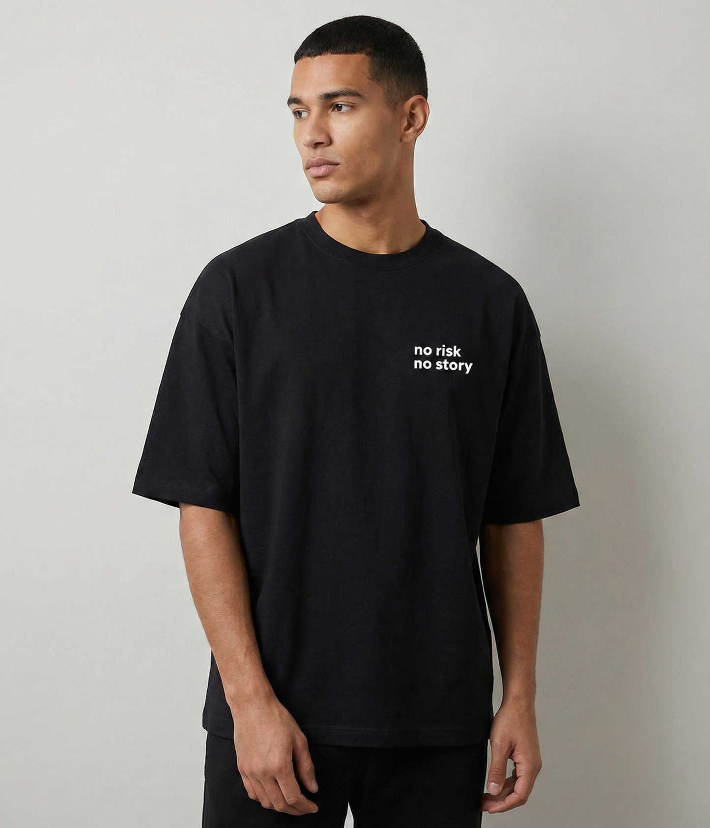 No Risk - Unisex Terry Oversized Tee.