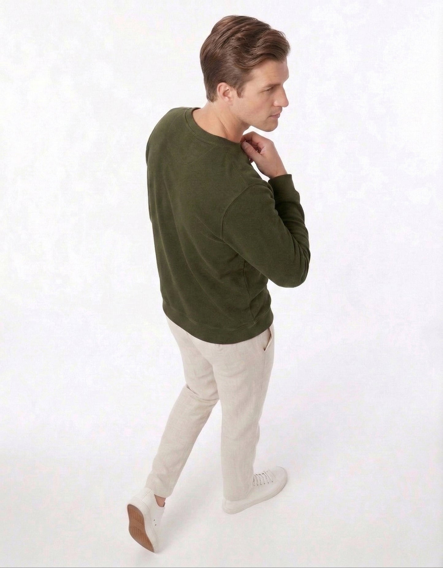 Olive Green Unisex Sweatshirt.