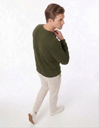 Olive Green Unisex Sweatshirt.