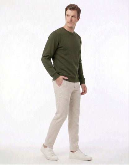 Olive Green Unisex Sweatshirt.