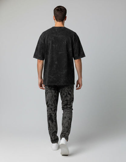 Faded Wash Oversized Graphic T-Shirt - Stay Real.