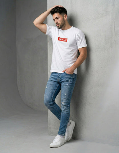 Trust Unisex Stretch T-shirt.