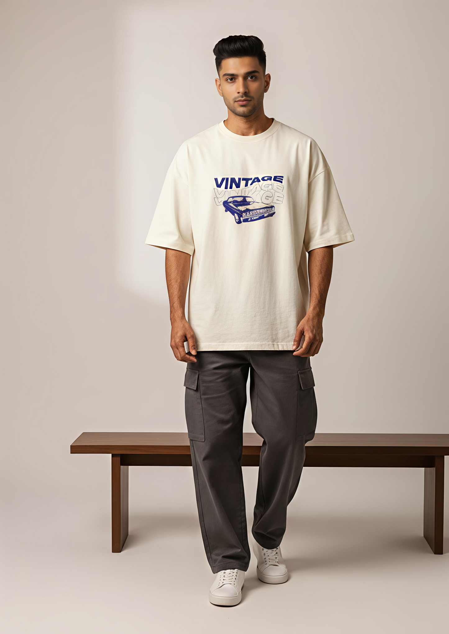 Vintage Unisex Terry Oversized Tee.