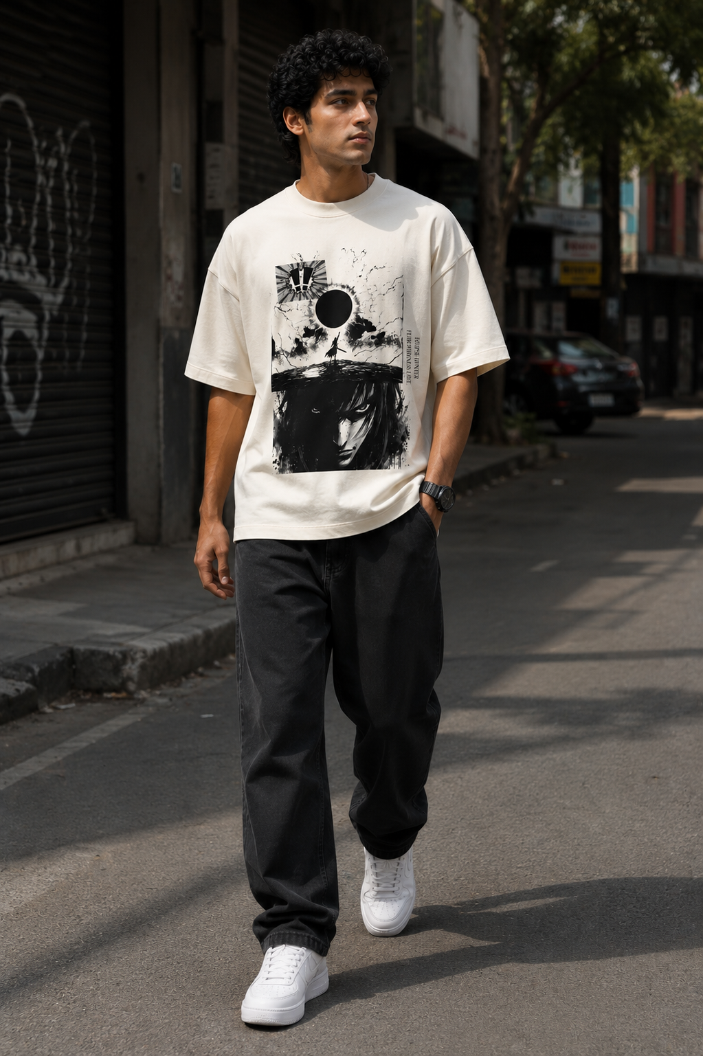 Eclipse Hunter – Shadow Realm Premium Oversized Terry Tee