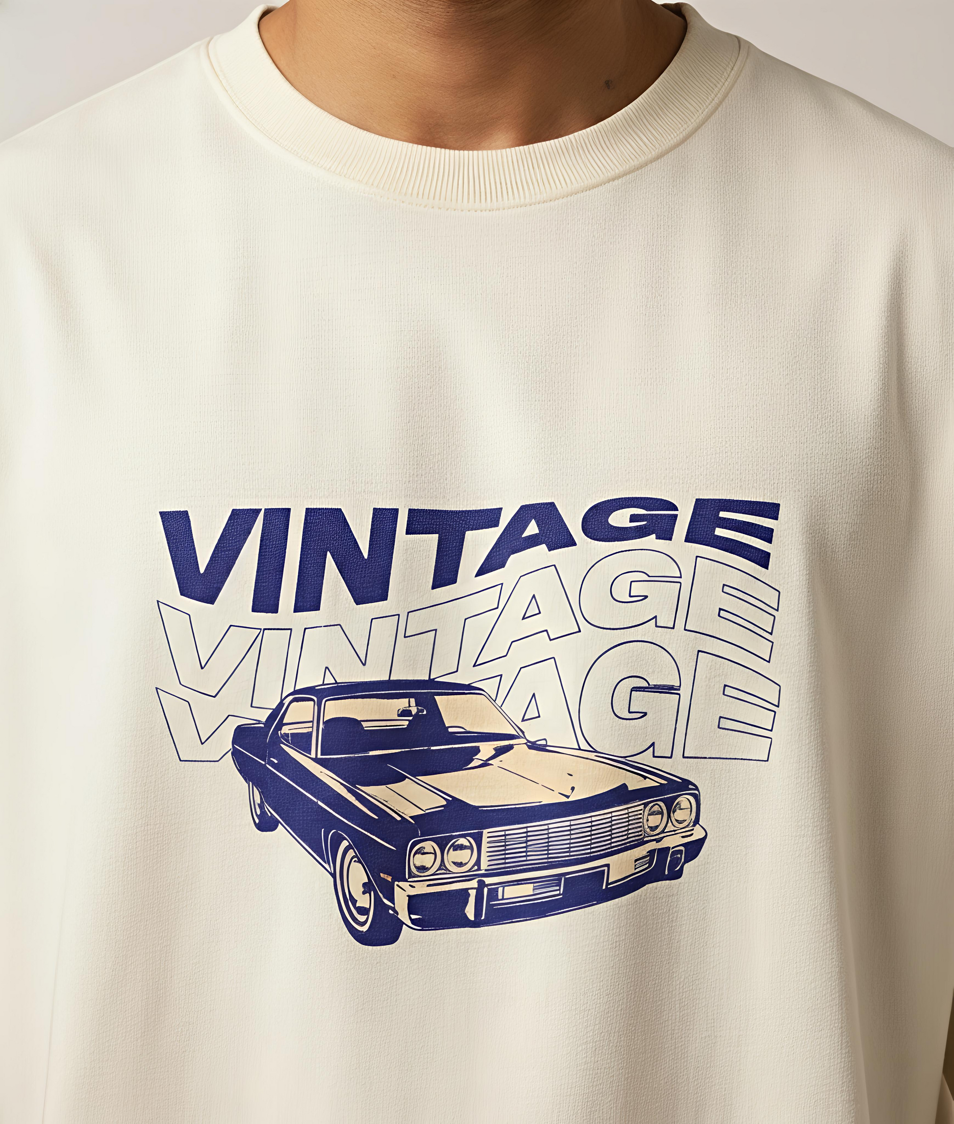 Vintage Unisex Terry Oversized Tee.