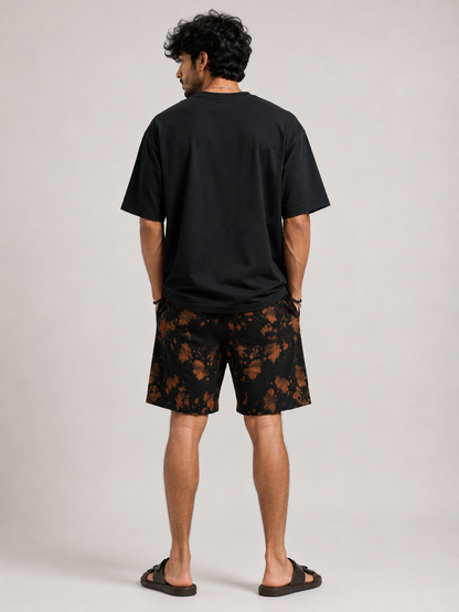 Midnight Ember – Premium Tie Dye Shorts