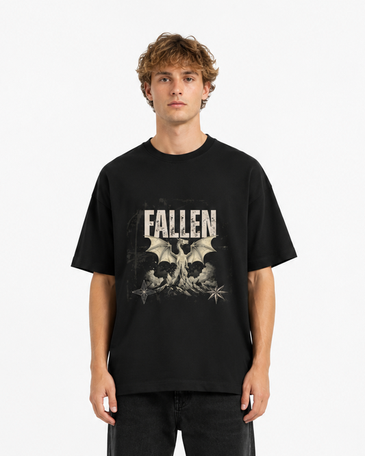 Ashborne Fallen Dragon Oversized T-Shirt | Premium Dragon Graphic Tee