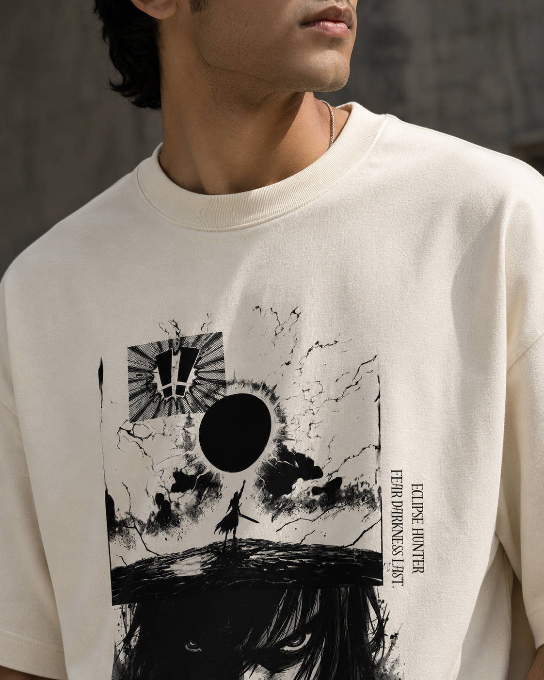 Eclipse Hunter – Shadow Realm Premium Oversized Terry Tee