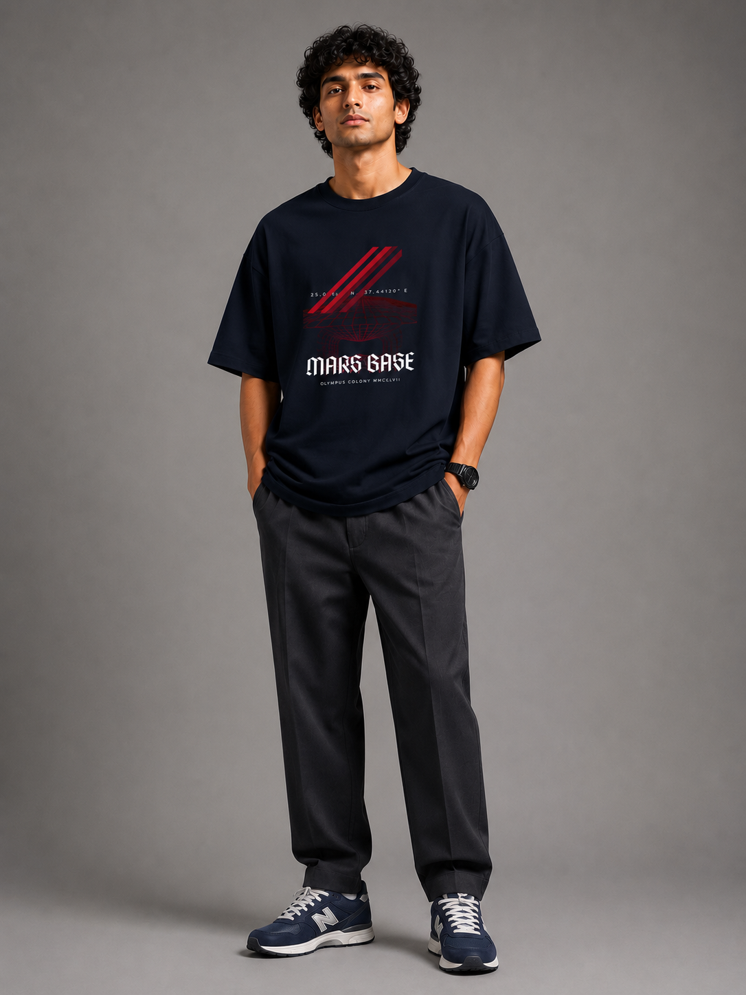 Mars Base – Olympus Colony 2147 Premium Terry Oversized Tee