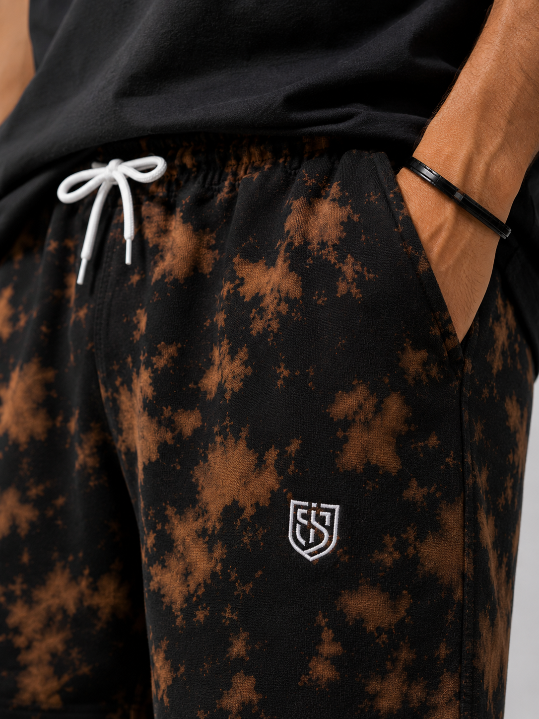 Midnight Ember – Premium Tie Dye Shorts