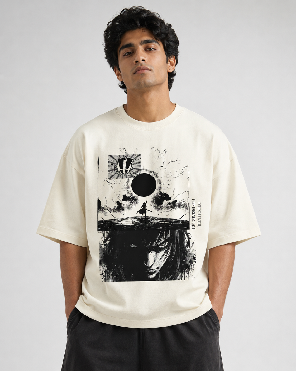 Eclipse Hunter – Shadow Realm Premium Oversized Terry Tee