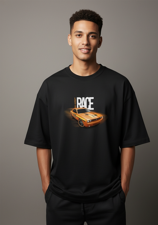 Race Unisex Terry Oversized Tee.