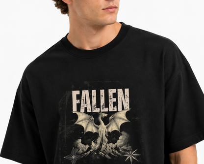 Ashborne Fallen Dragon Oversized T-Shirt | Premium Dragon Graphic Tee