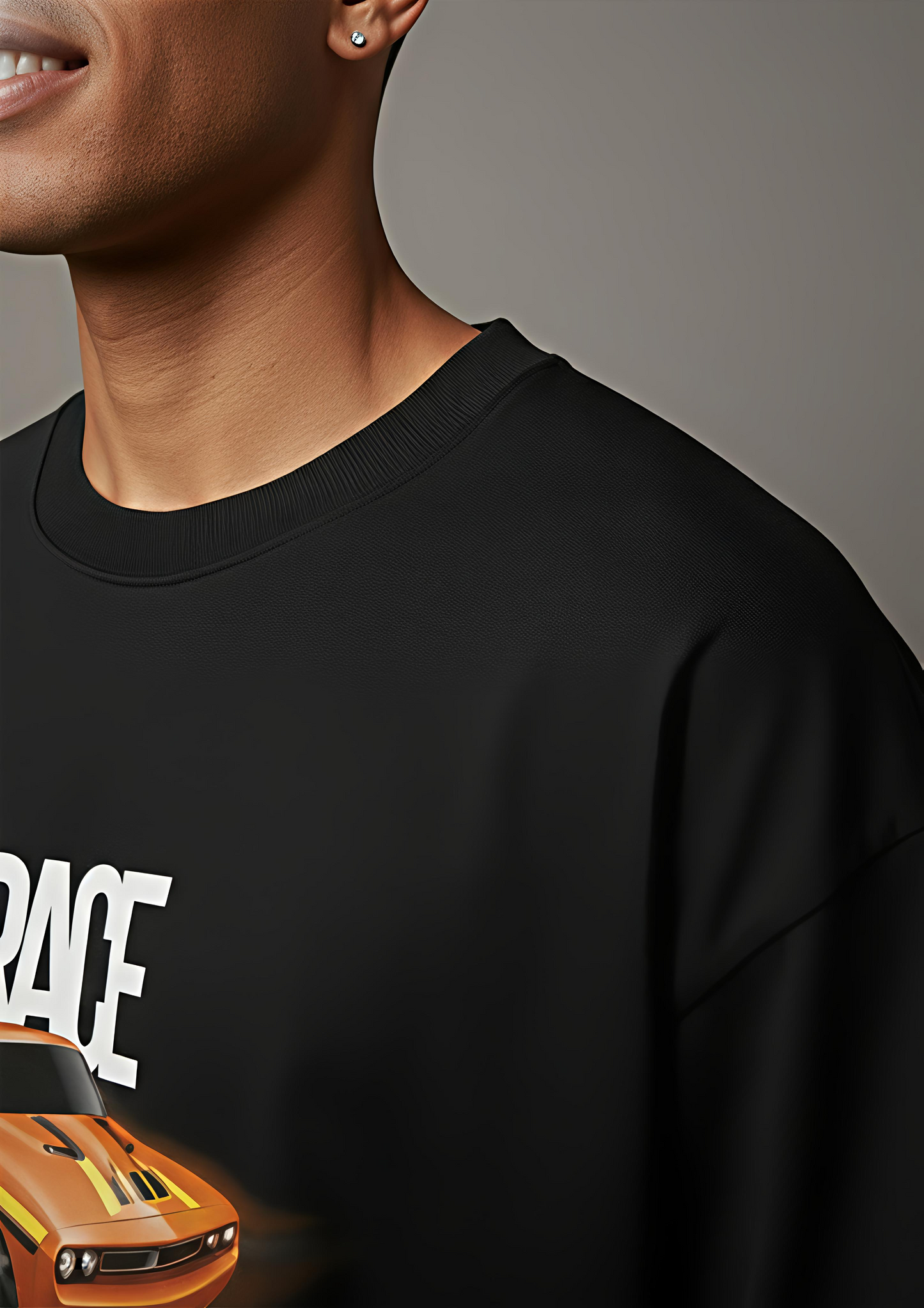 Race Unisex Terry Oversized Tee.