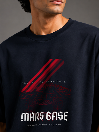 Mars Base – Olympus Colony 2147 Premium Terry Oversized Tee